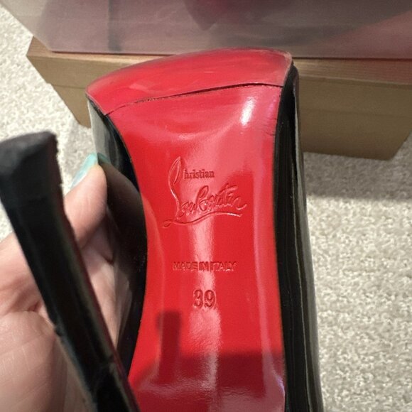 Christian Louboutin Black Patent Leather Heels - Picture 3 of 8